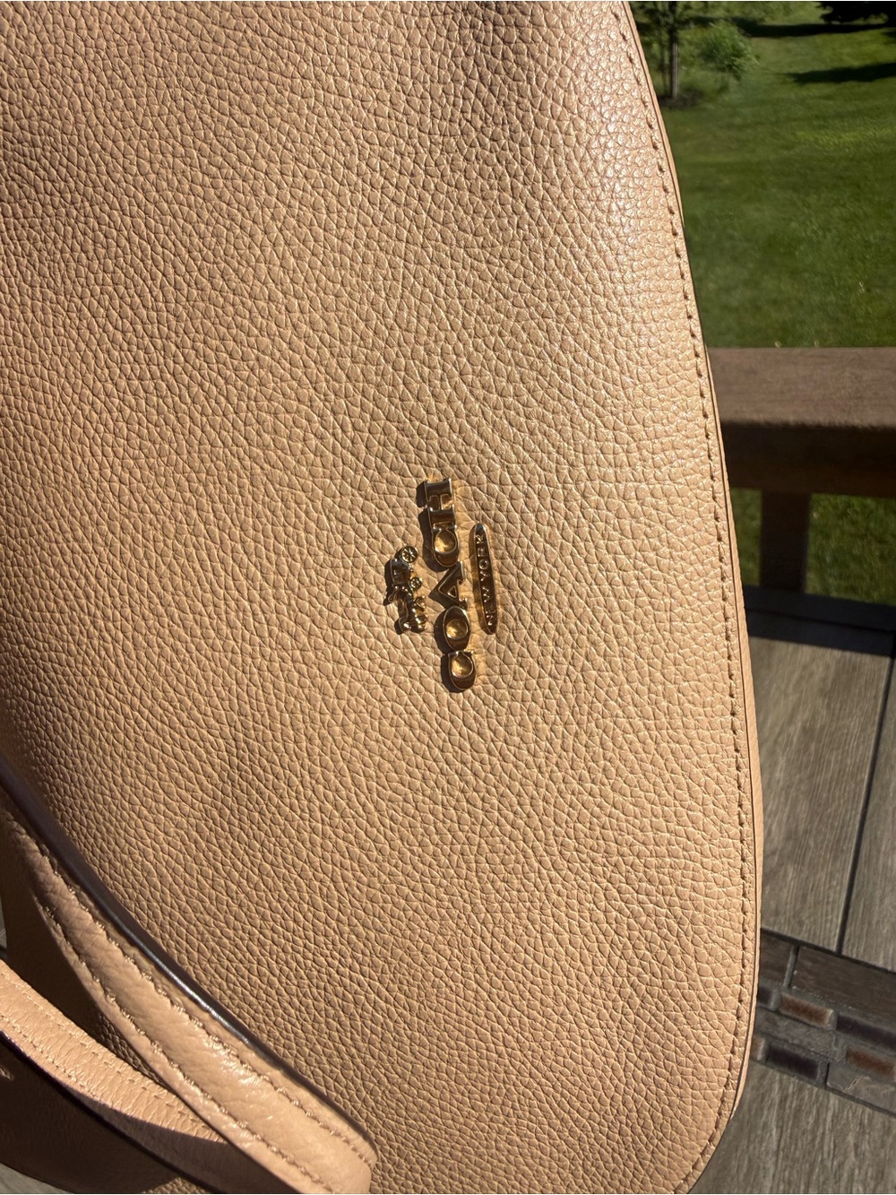 NWOT Coach Sutton Crossbody in Polished Pebble Leather Beige Neutral Tassel - Picture 7 of 10